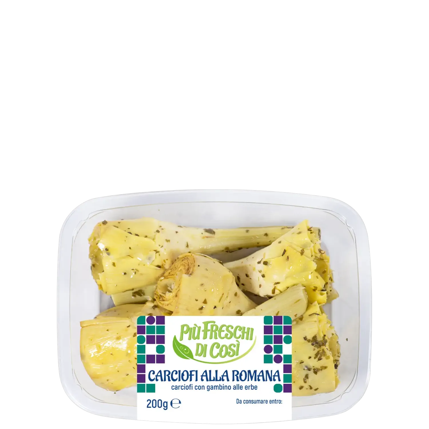 Carciofi alla romana già pronti con gambino alle erbe