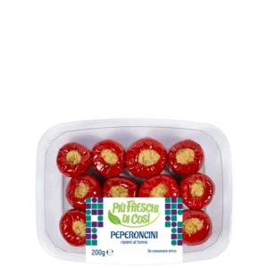Peperoncini freschi ripieni di tonno in vaschetta