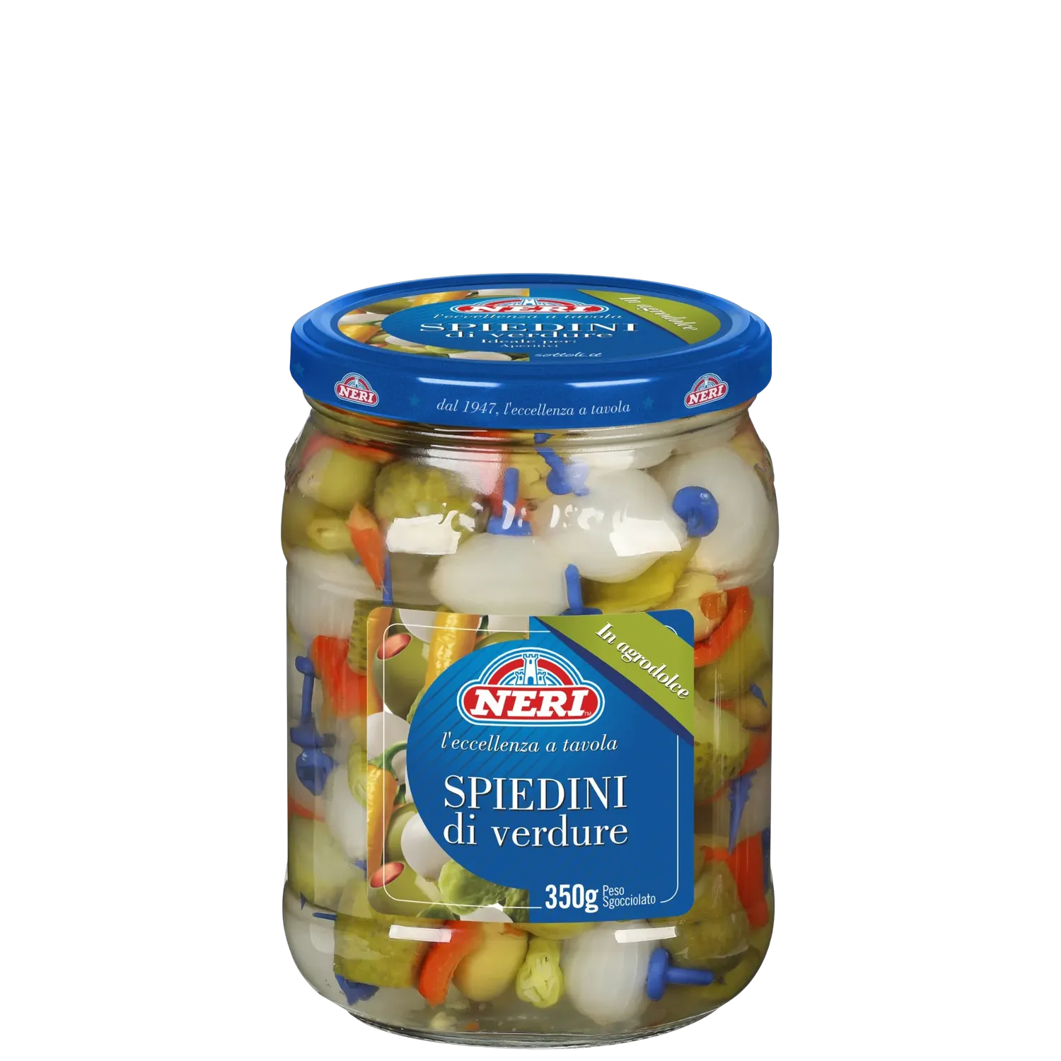 Spiedini di verdure in agrodolce
